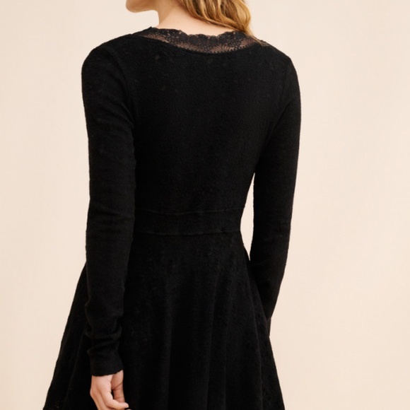 NWT Free People All Yours Black Mini Dress L - Picture 3 of 10